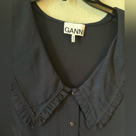 Navy Ripstop Midi Dress - Picture 4 of 5